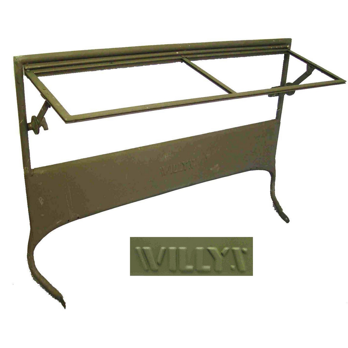 Windshield Frame, Willys Script; 46-49 Willys CJ2A - 1