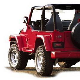 6-Inch Zestaw nakładek błotników 4-sztuki 97-06 Jeep Wrangler - 1