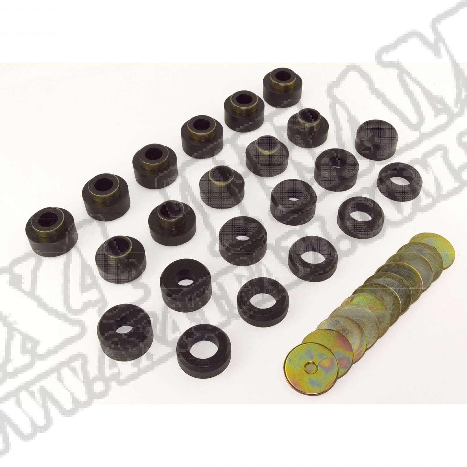 Body Mount Kit, Black; 97-03 Jeep Wrangler TJ