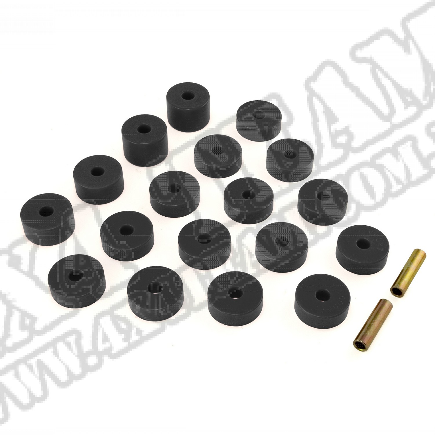 Body Mount Kit, Black; 74-75 Jeep CJ5