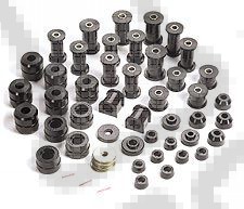Suspension Bushing Kit, Polyurethane, Black; 87-95 Jeep Wrangler YJ