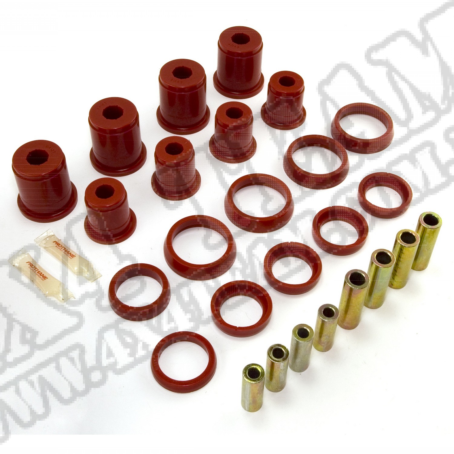 Suspension Control Arm Bushing Kit, Front, Red; 97-06 Jeep Wrangler TJ