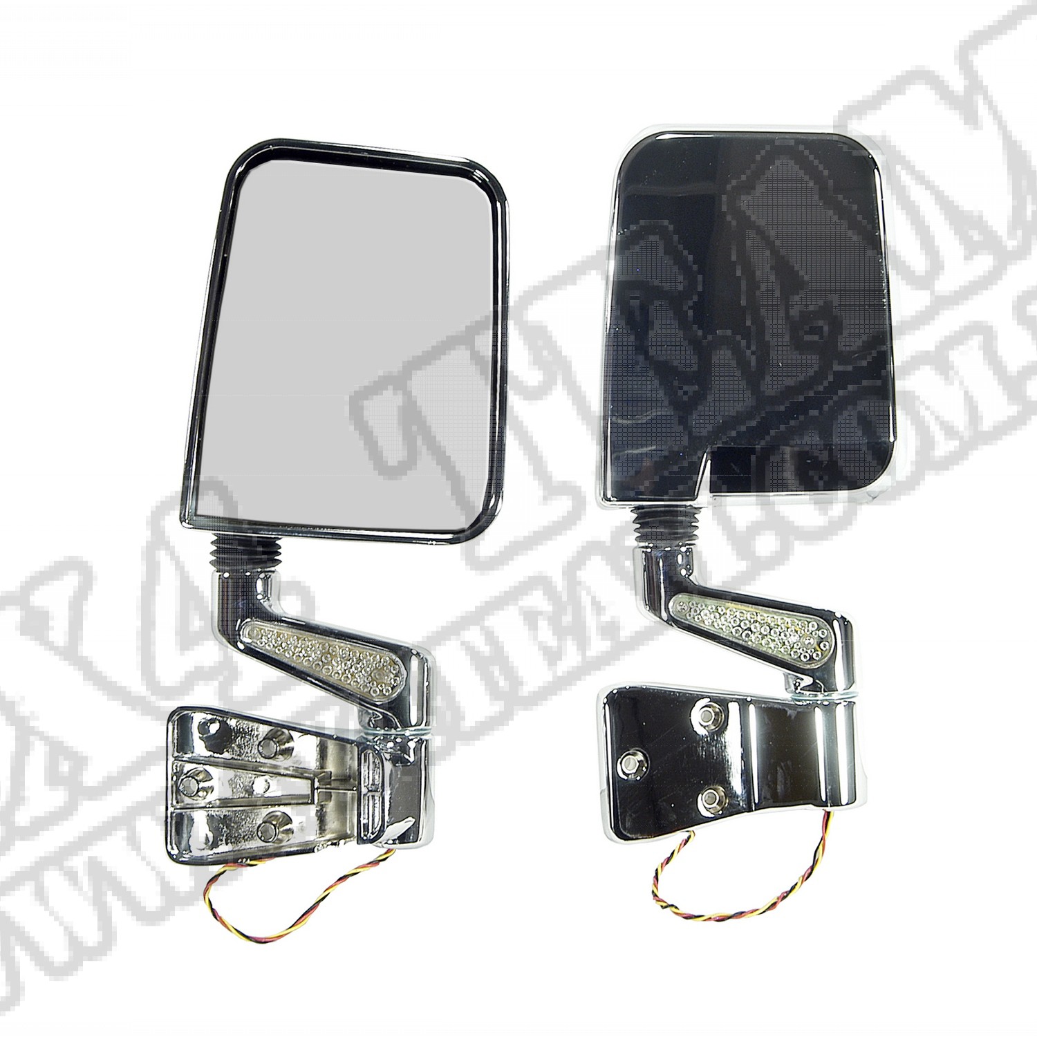 Lusterka z kier. LED, chrom, 87-02 Jeep Wrangler