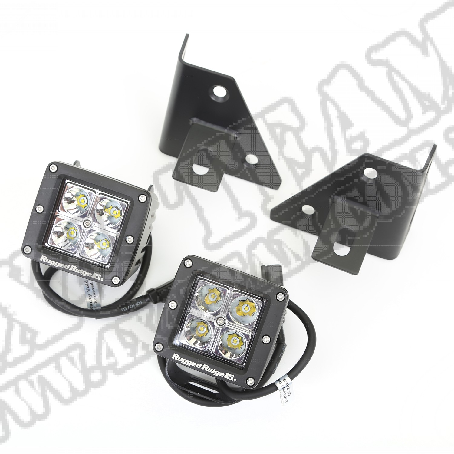Zestaw lamp kwadr. LED z mocowaniami 76-95 CJ/Wrangler