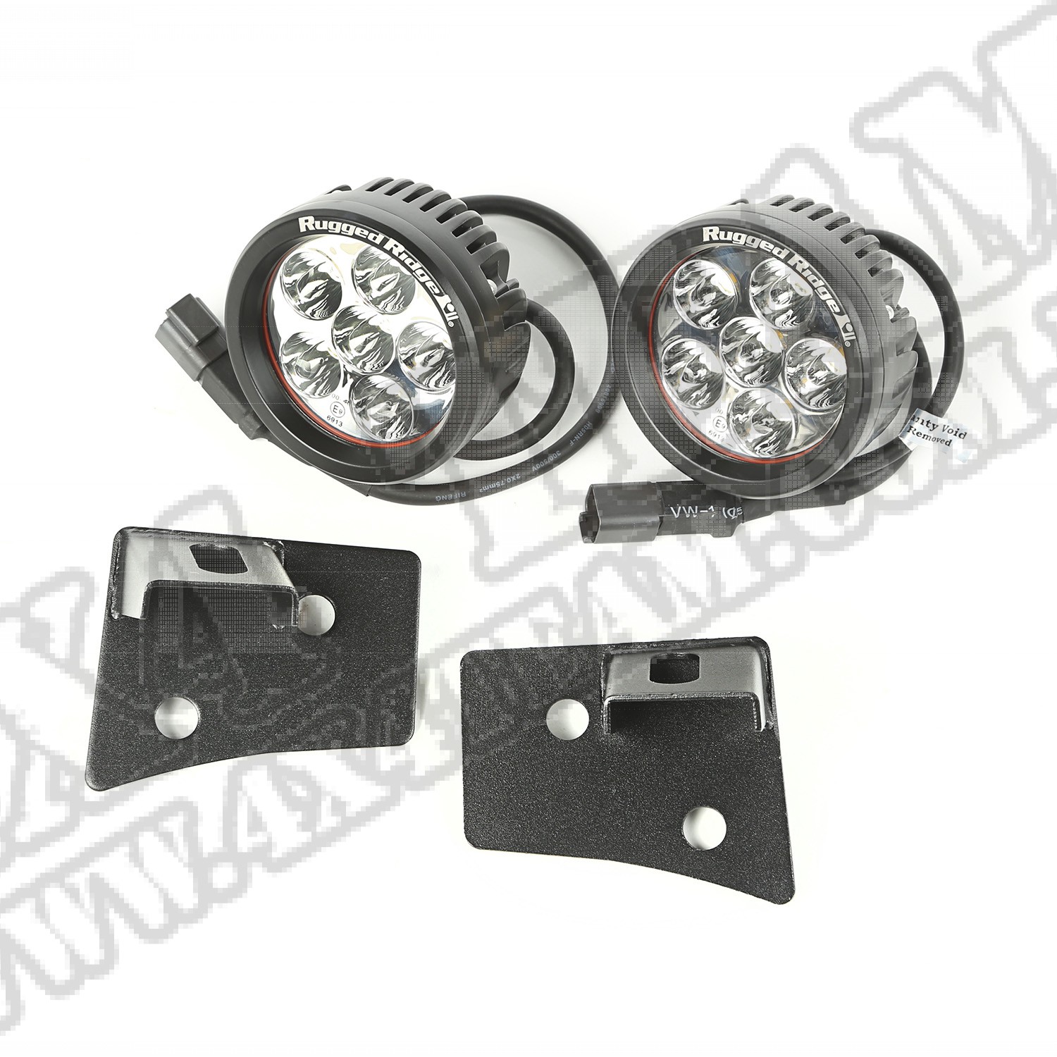 Mocowanie na ramce szyby, zest. LED, czarne okrągłe, 07-15 Wrangler
