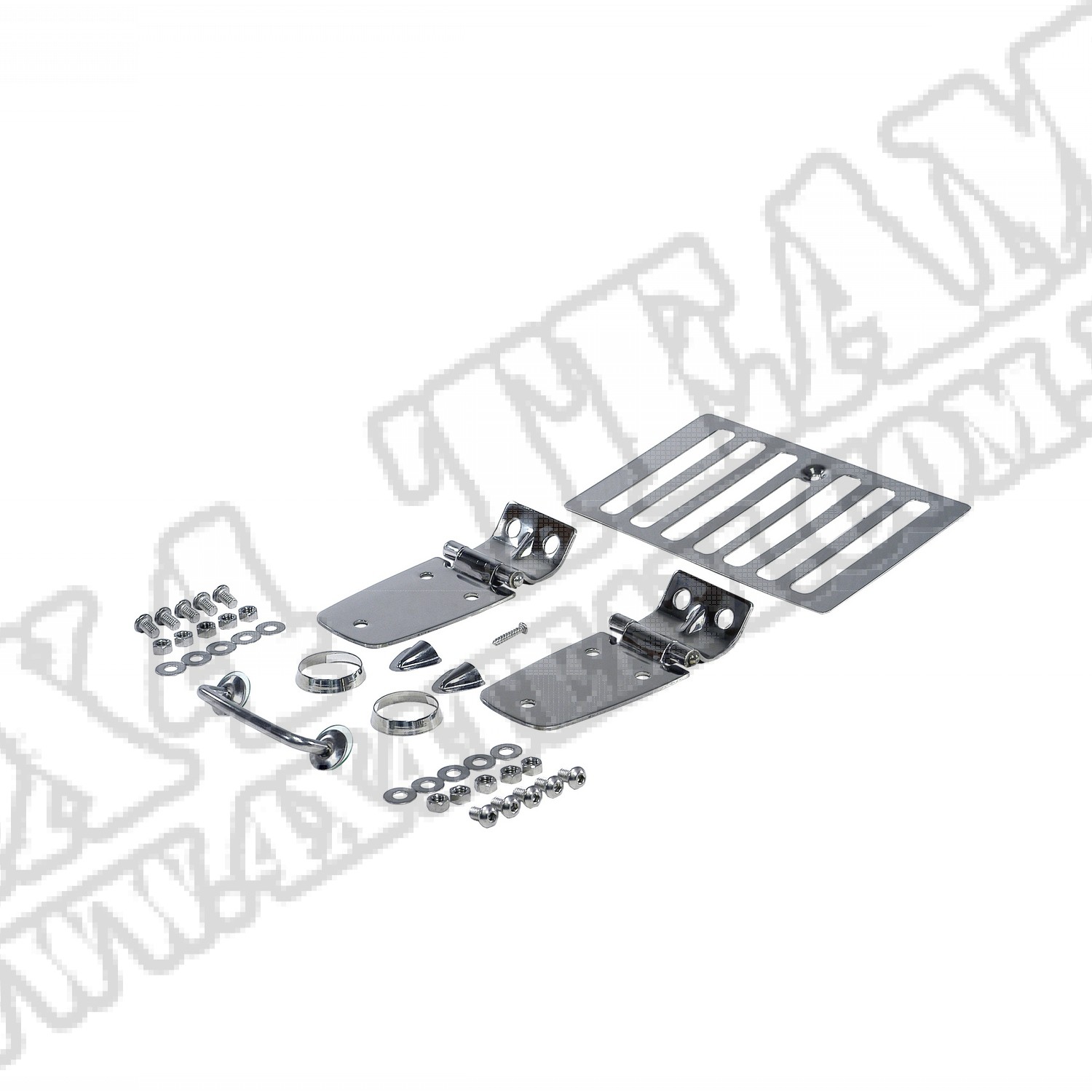 Zestaw akcesorii maski, stal nierdzewna, 98-06 Jeep Wrangler