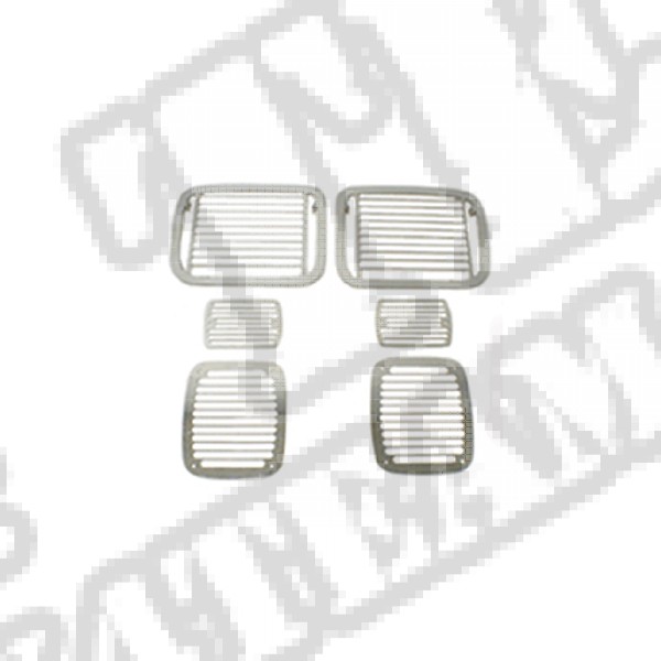 Osłony lamp, Billet-Style, zestaw 87-95 Jeep Wrangler (YJ)