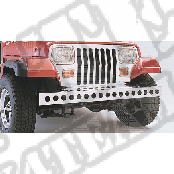 Zderzak przedni z otworami, stal nierdzewna, 97-95 Jeep Wrangler YJ