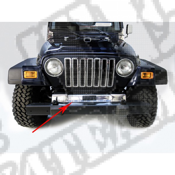 Osłona ramy przód, stal nierdzewna, 97-06 Jeep Wrangler TJ