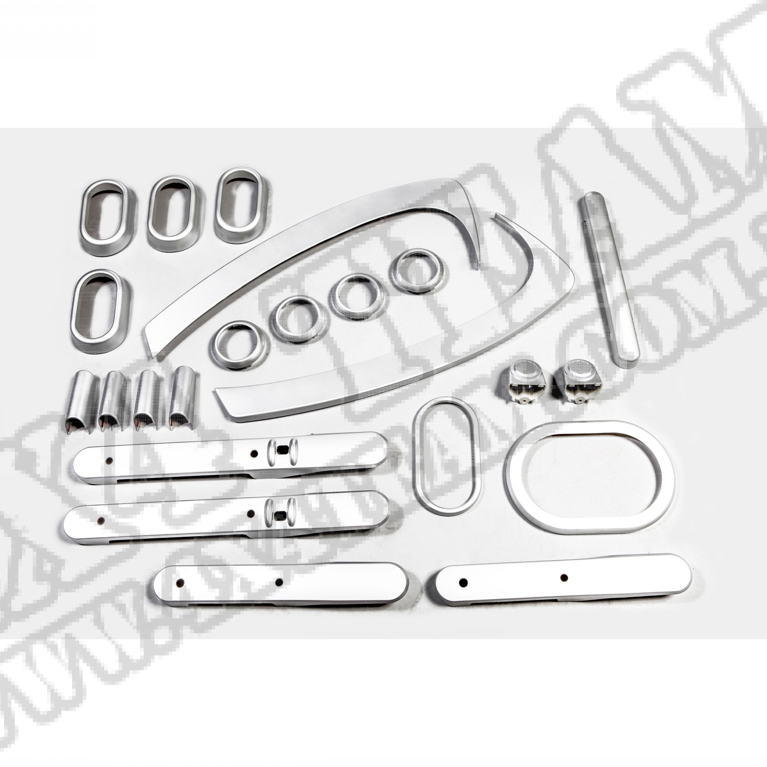Zestaw akc. ozdobnych, srebrne, 07-10 Jeep Wrangler Unlimited JK 