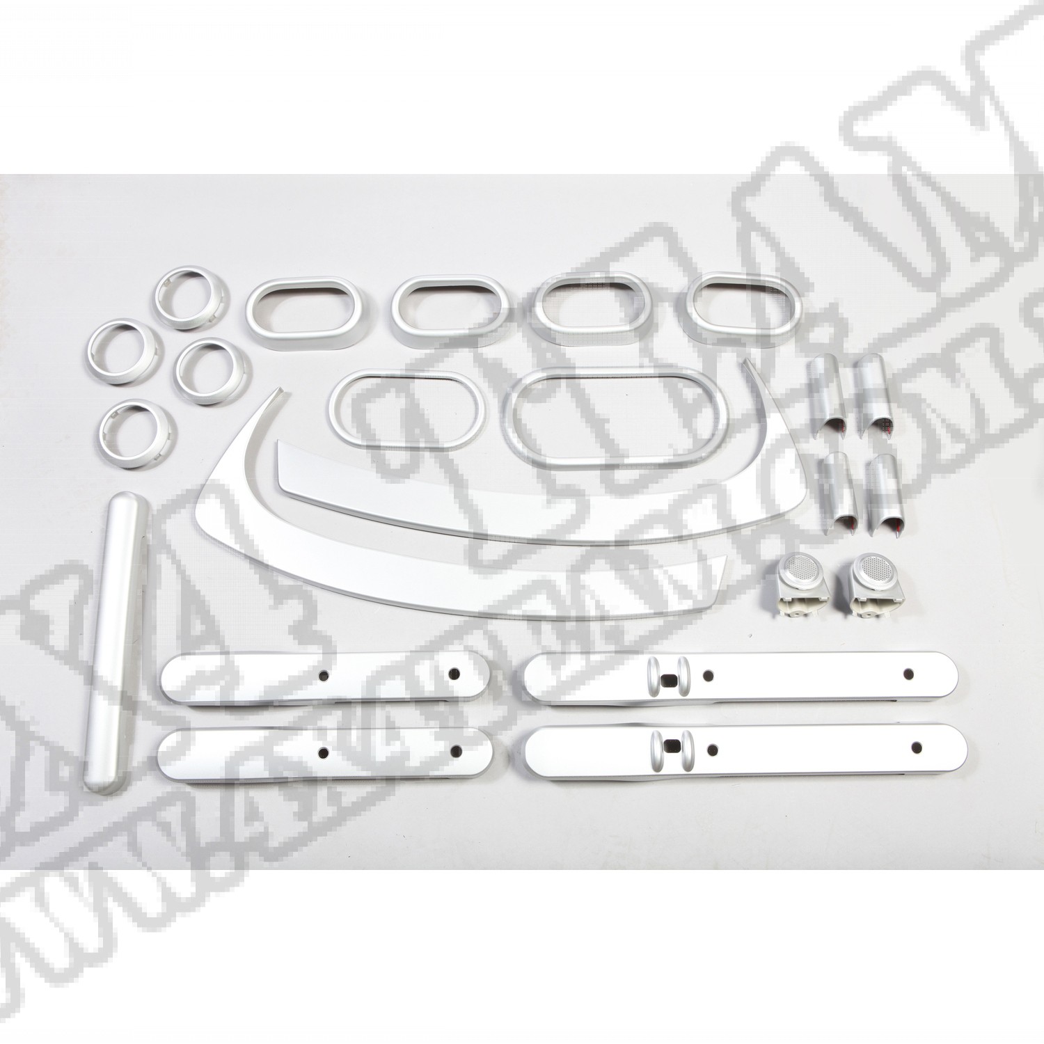 Zestaw akc. ozdobnych, srebrne, 07-10 Jeep Wrangler Unlimited JK 