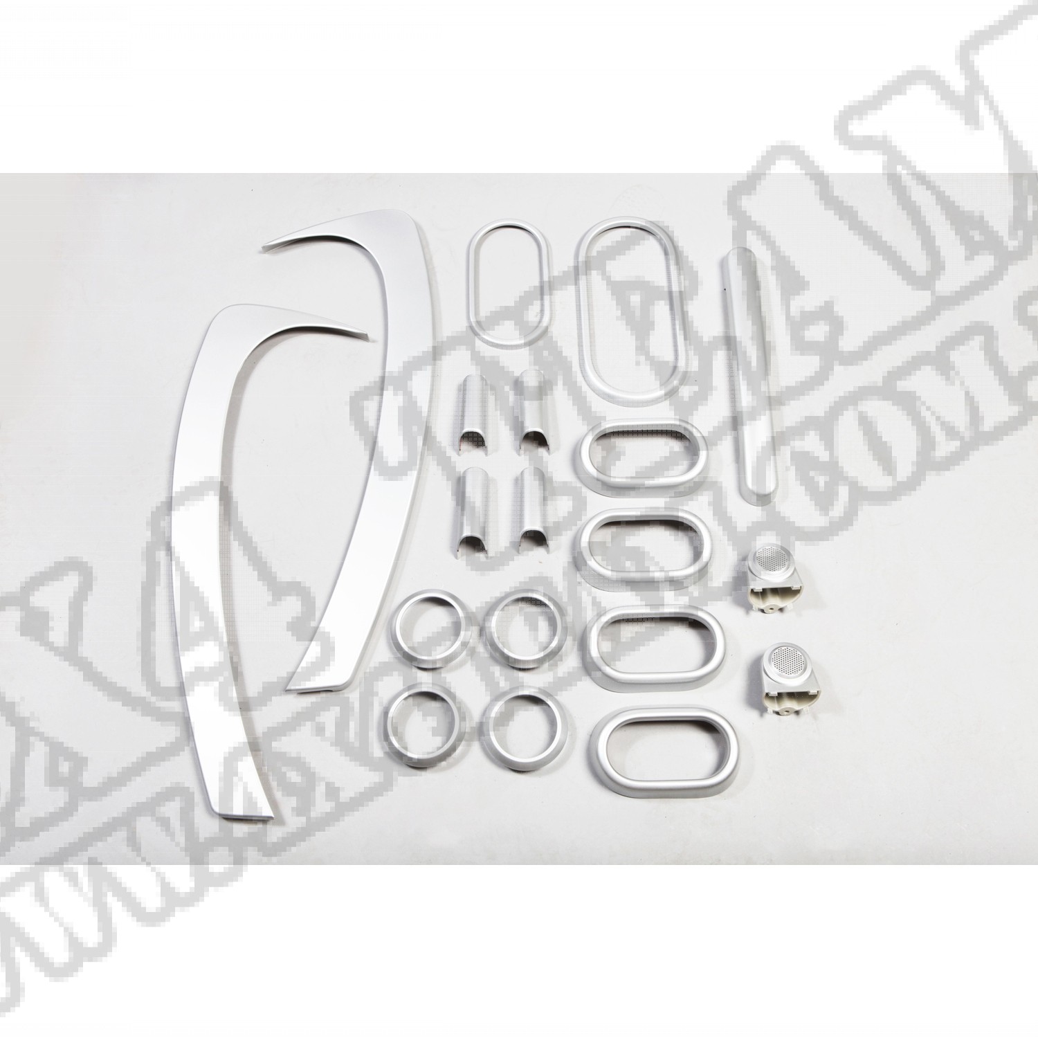 Zestaw akc. ozdobnych, srebrne, 07-10 Jeep Wrangler Unlimited JK 