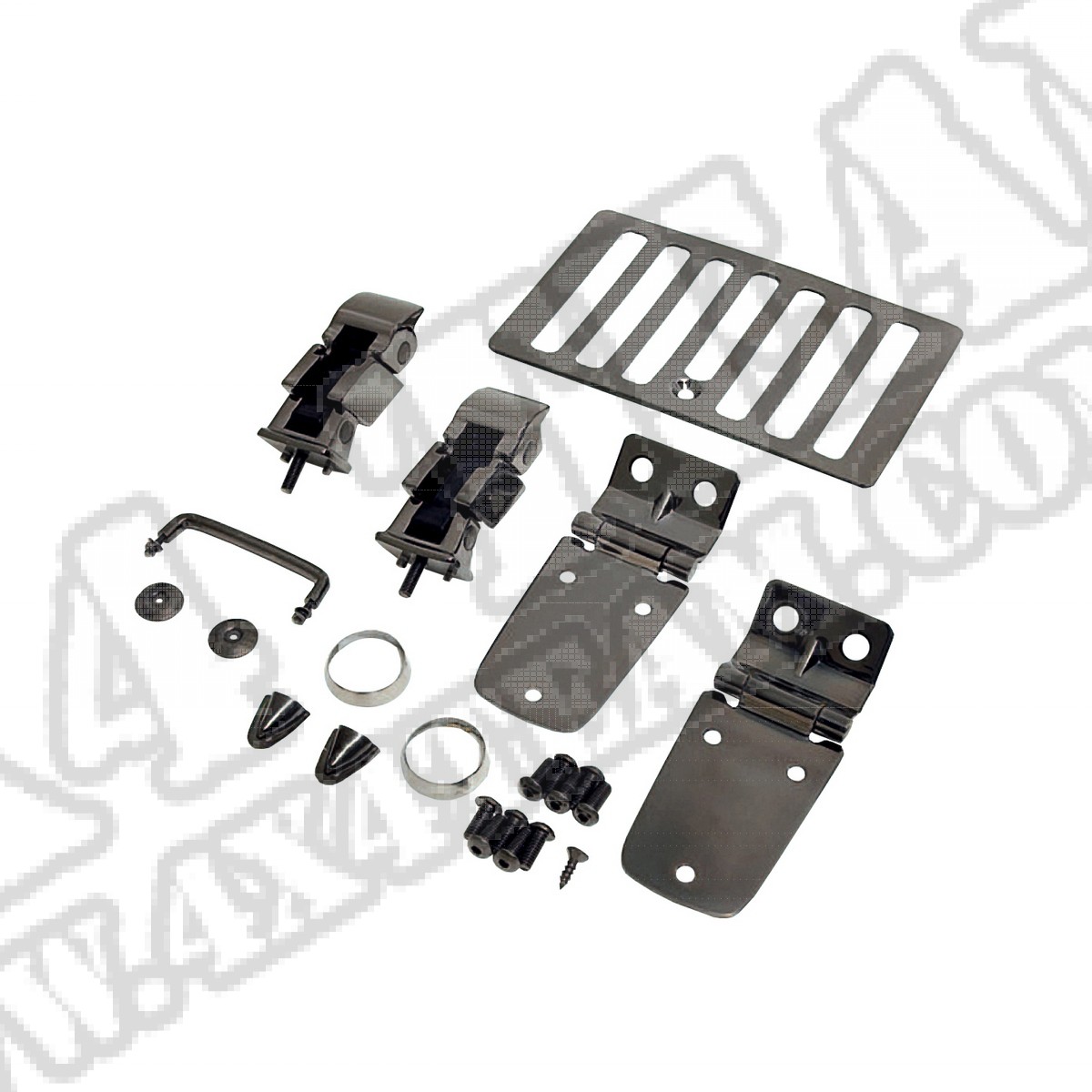 Zestaw akc. maski, czarny chrom, 98-06 Jeep Wrangler TJ 