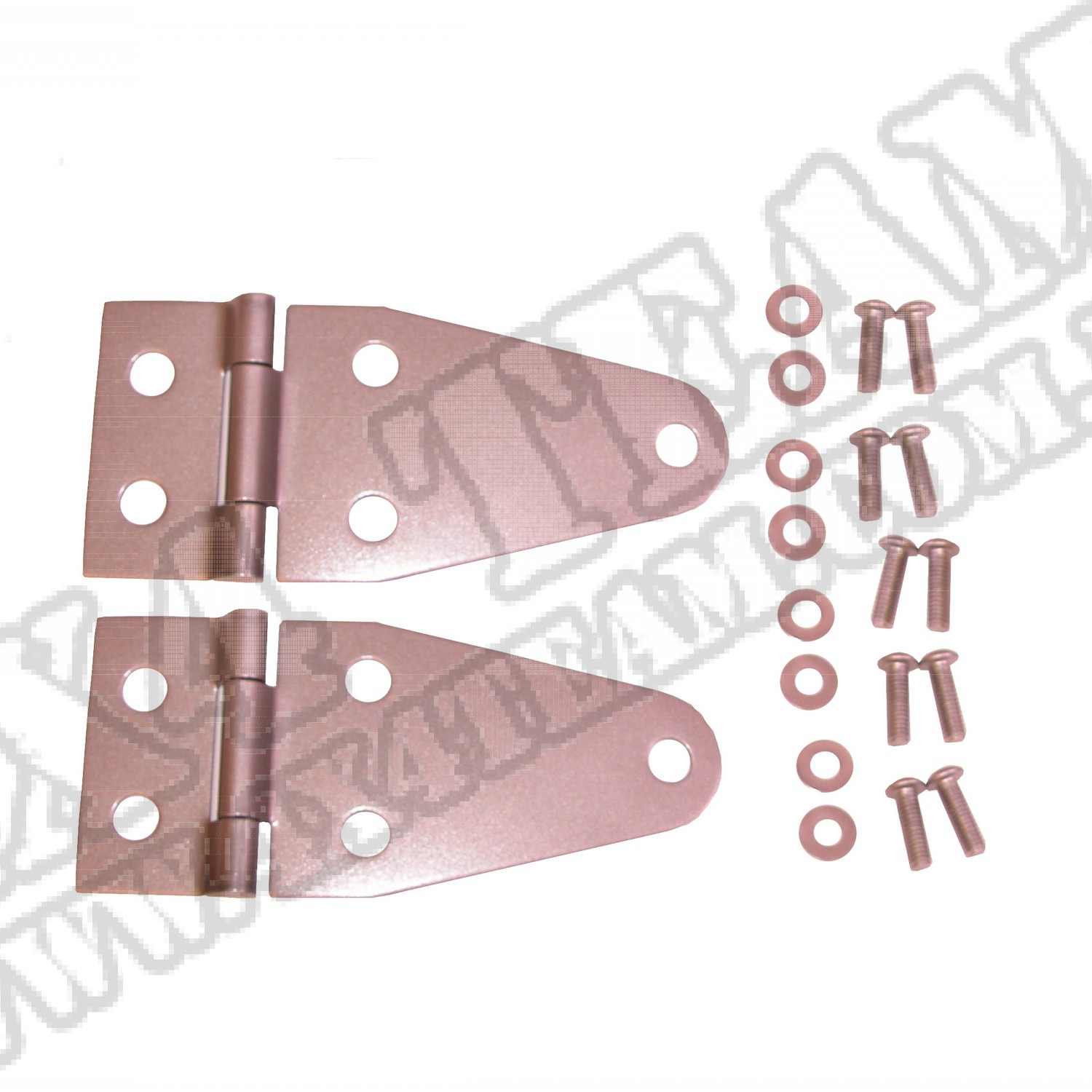 Zawiasy maski, stal nierdzewna satyna, 76-95 Jeep CJ/Wrangler