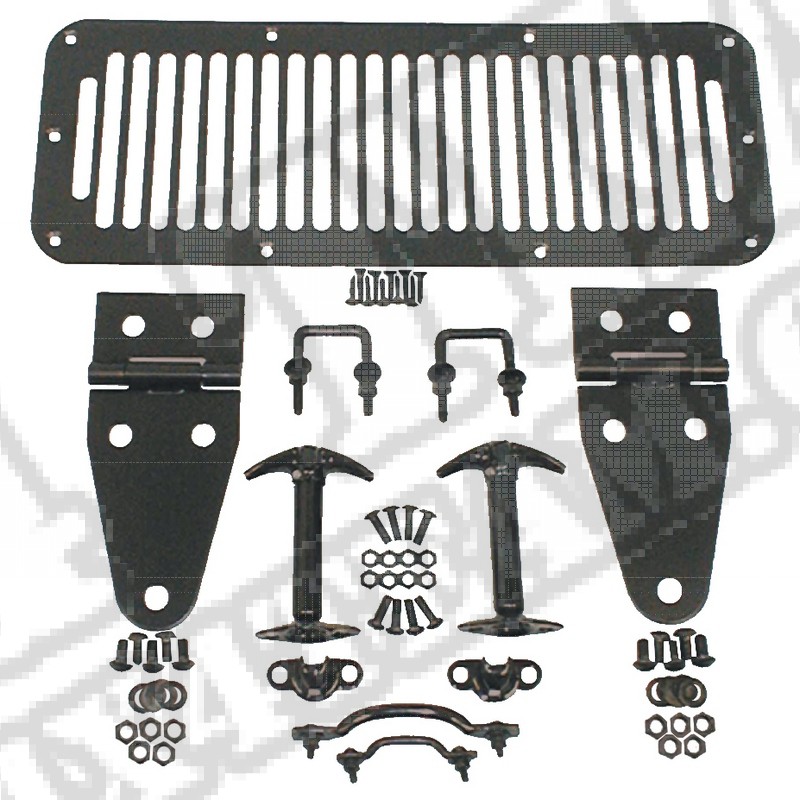 Zestaw akc. maski, czarny, 76-95 Jeep CJ/Wrangler YJ/TJ