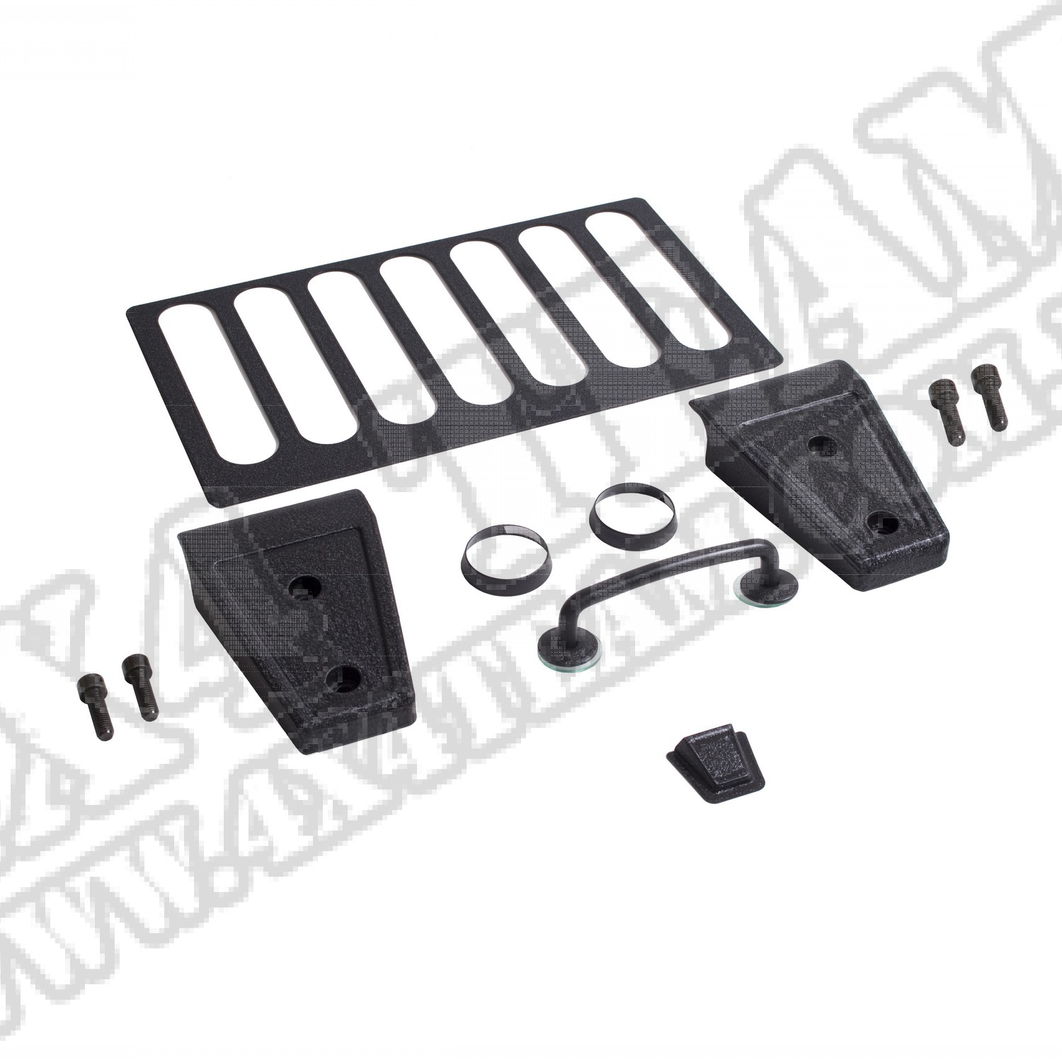 Zestaw akc. maski, czarna tekstura, 07-12 Jeep Wrangler JK