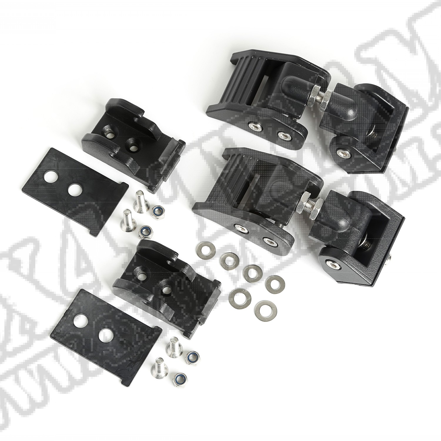 Zatrzaski maski, czarne, 97-06 Wrangler
