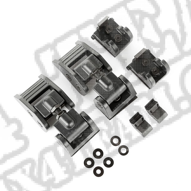 Zaczepy maski, czarne; 2018 Jeep Wrangler JL/JLU