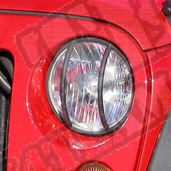 Osłony lamp przednich, czarne, 07-15 Jeep Wrangler JK