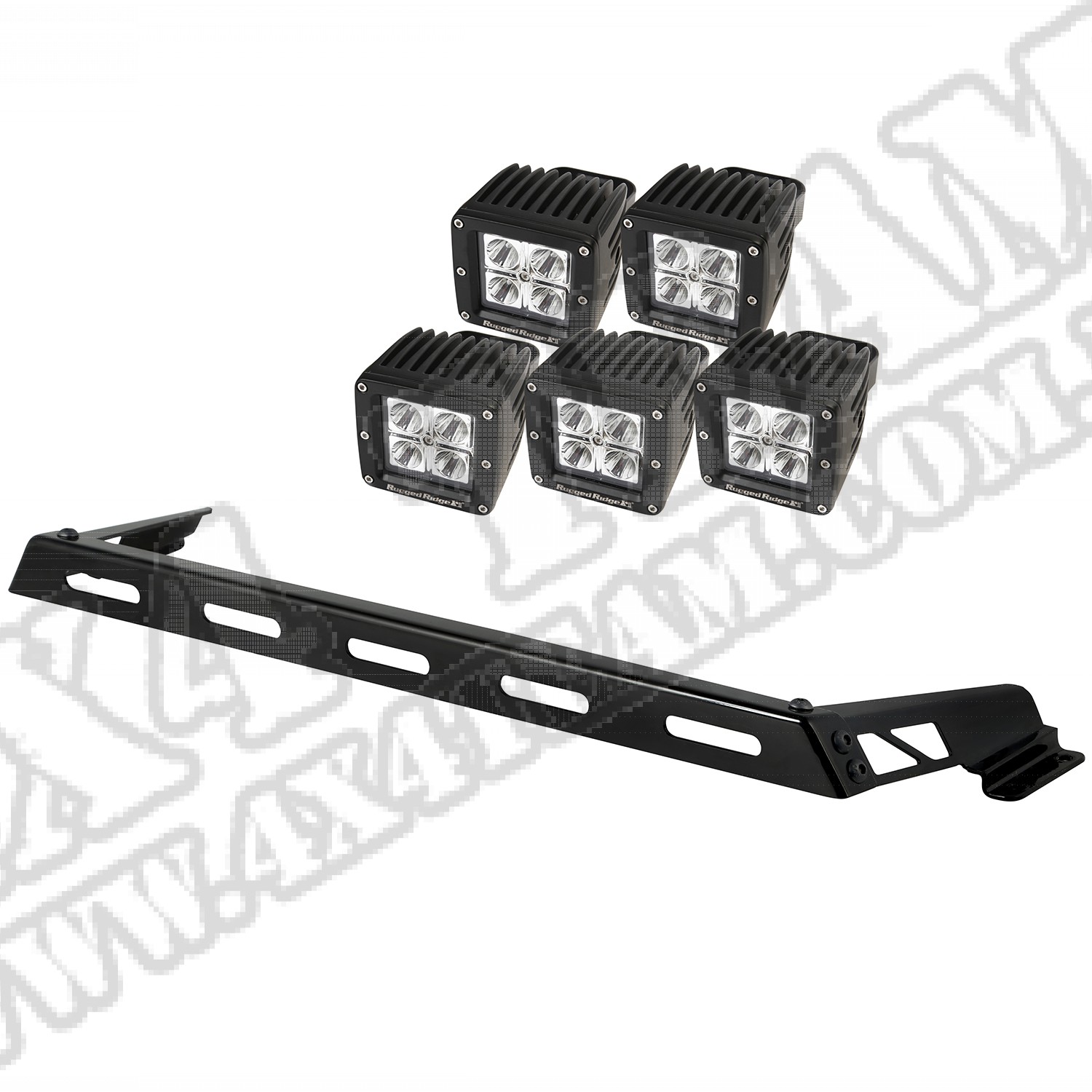 Zestaw reflektorów, 5 reflektorów LED, 07-15 Jeep Wrangler (JK)