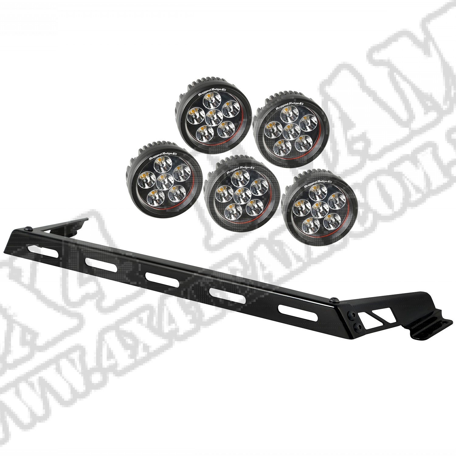 Zestaw reflektorów, 5 reflektorów LED, 07-15 Jeep Wrangler (JK)