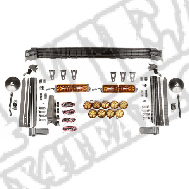 Zestaw oświetlenia dodatkowego LED ELITE Fast Track 2 panele, 9 lamp LED; 07-17 Jeep Wrangler JK