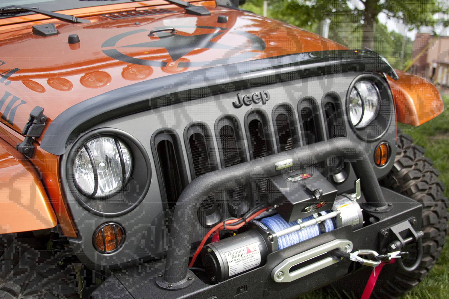 Owiewka maski, smoked, 07-15 Jeep Wrangler