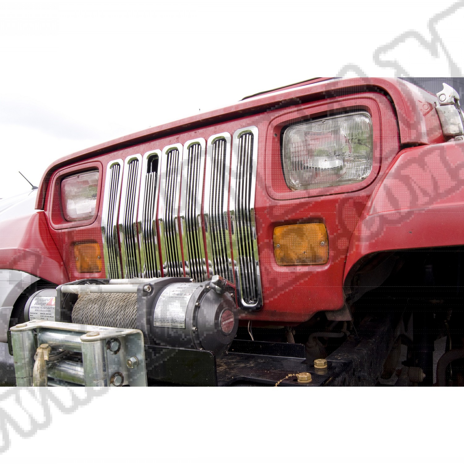 Wkładki atrapy, chrom, 87-95 Jeep Wrangler YJ