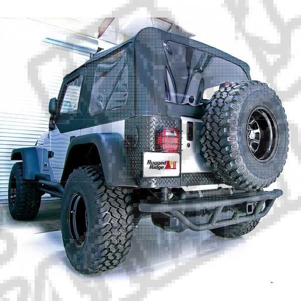 Zderzak tylny z gniazdem 2", 87-06 Jeep Wrangler 