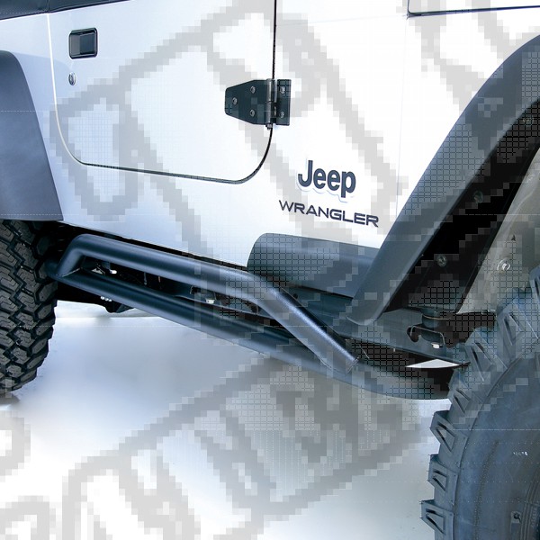 Osłony rurowe progów RRC, czarne, 87-06 Jeep Wrangler