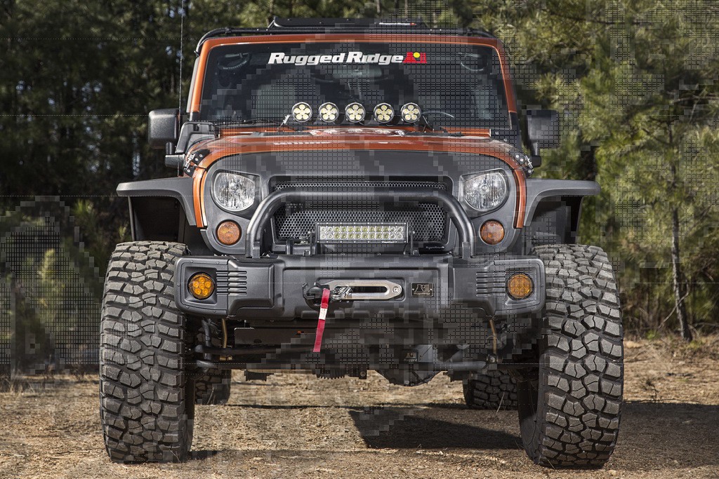 Krótki zderzak Spartacus, czarny; 07-18 Jeep Wrangler JK/JKU