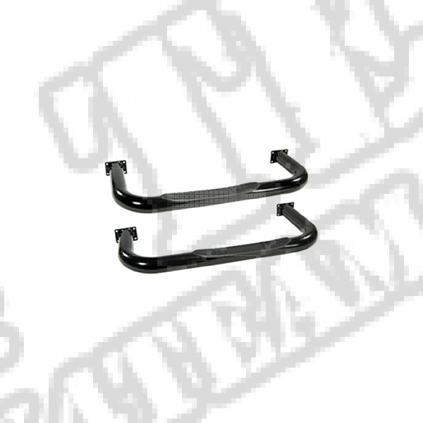 Progi rurowe boczne 3", czarne, 76-83 Jeep CJ5