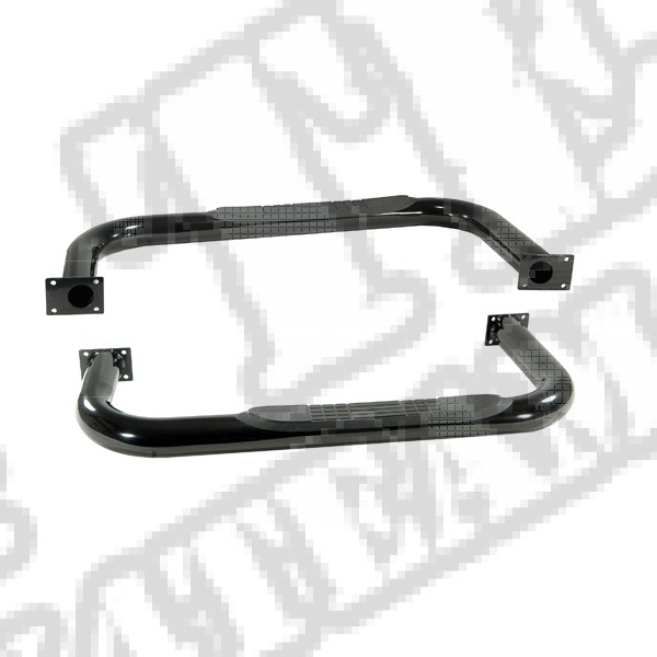 Progi rurowe boczne 3", czarne, 76-86 Jeep CJ7