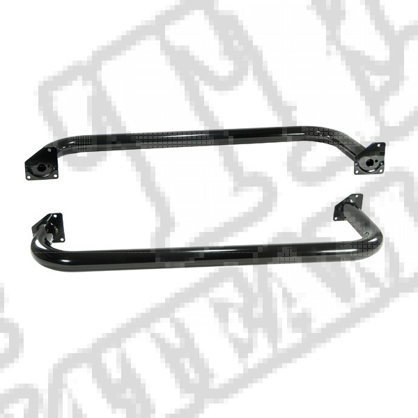 Progi rurowe boczne 3", czarne, 97-06 Jeep Wrangler TJ