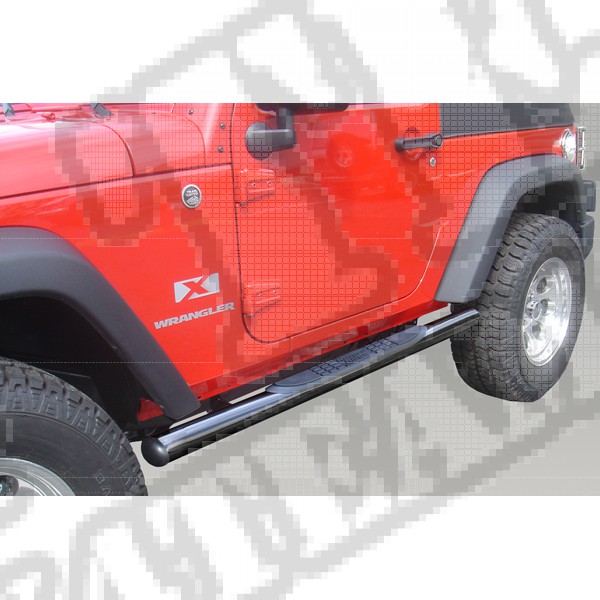 Progi rurowe boczne 3", czarne, 07-15 Jeep Wrangler JK