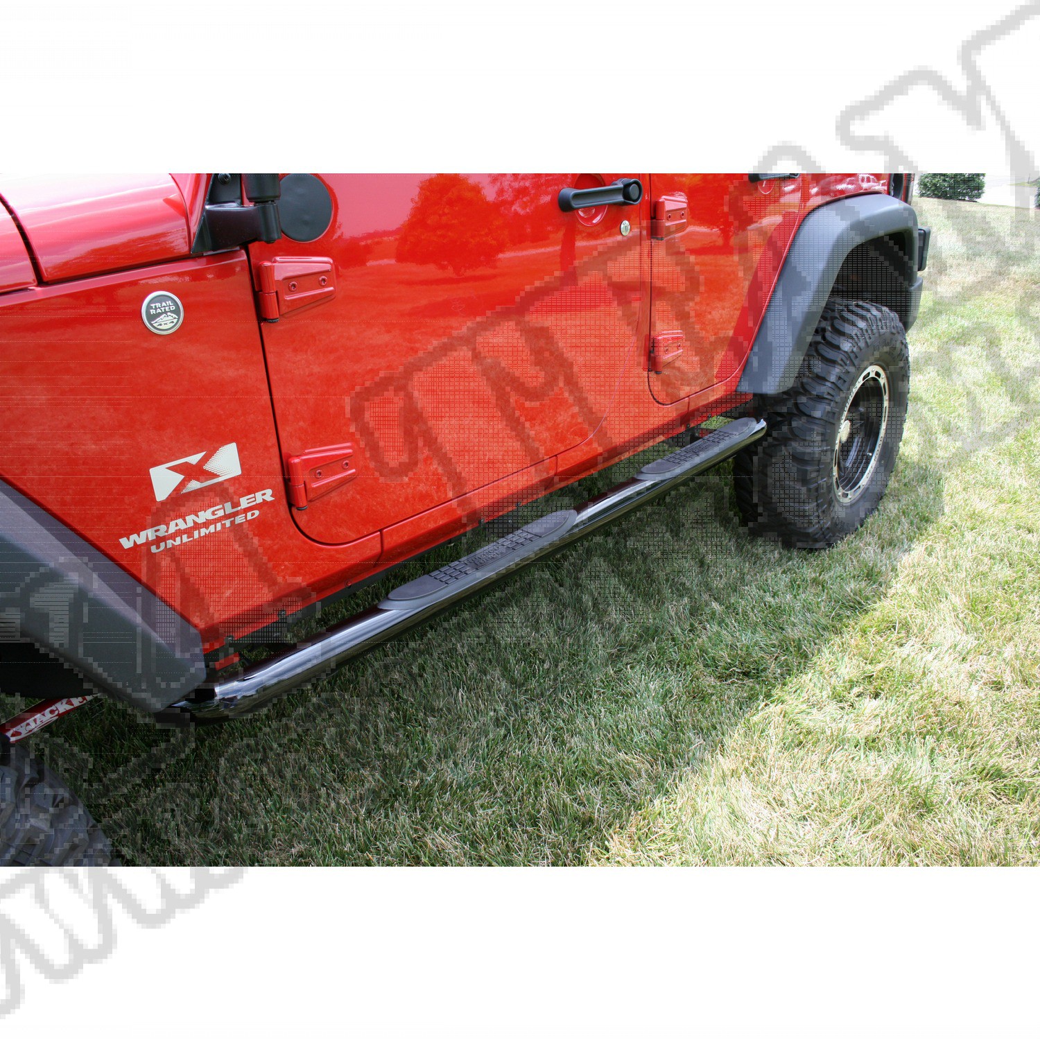 Progi rurowe boczne 3", czarne, 07-15 Jeep Wrangler Unlimited JK