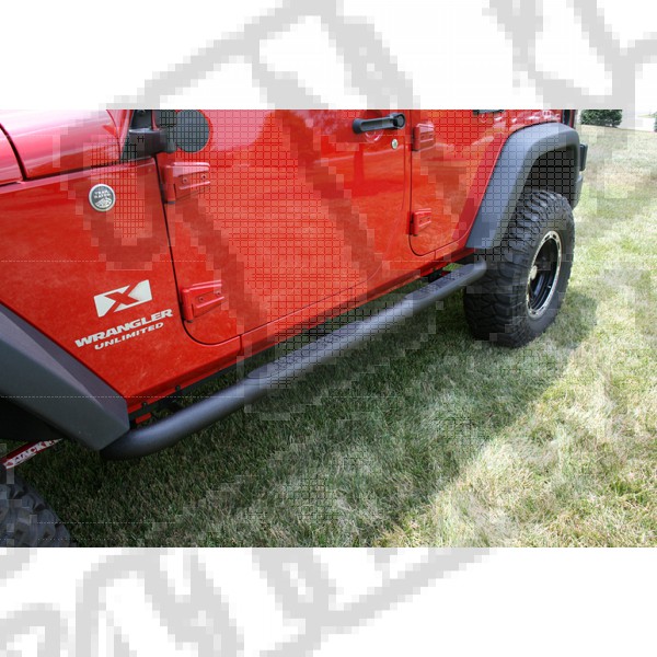 Progi rurowe boczne 3", czarne, 07-15 Jeep Wrangler Unlimited JK 