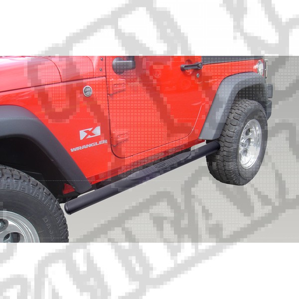 Progi rurowe owalne boczne 3", czarne, 07-15 Jeep Wrangler JK 