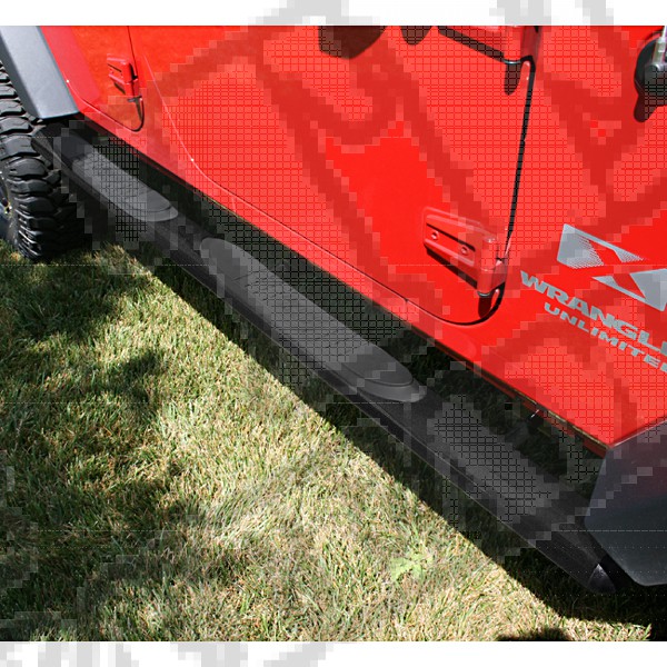 Progi rurowe owalne boczne 4 1/4",czarne, 07-15 Wrangler Unlimited JK 