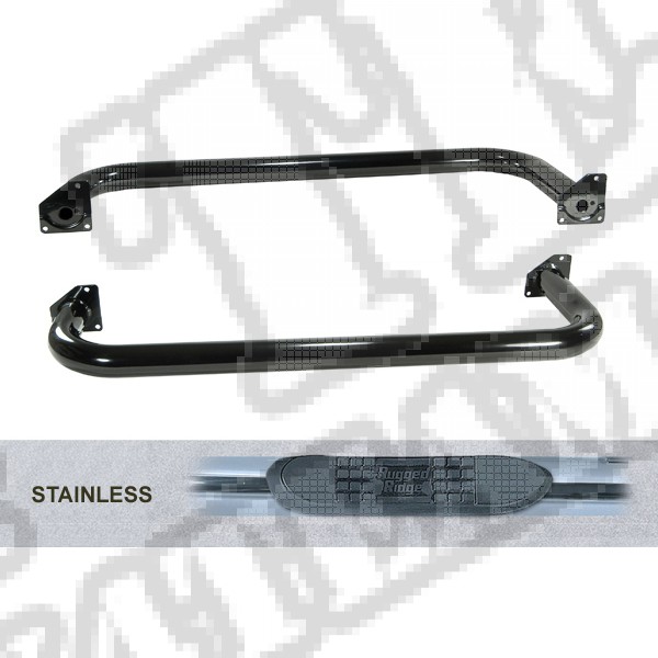 Progi rurowe boczne 3", stal nierdzewna, 87-95 Jeep Wrangler YJ
