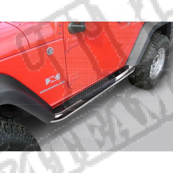 Progi rurowe boczne 3", stal nierdzewna, 07-15 Jeep Wrangler JK 2 drzw