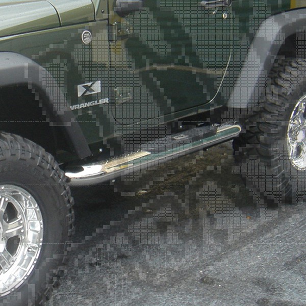 Progi rurowe boczne 4", stal nierdzewna, 07-15 Jeep Wrangler JK 2 drzw