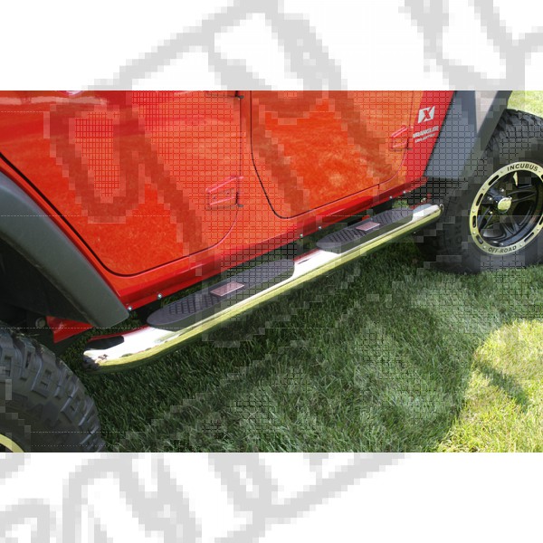 Progi rurowe boczne 4", stal nierdzewna, 07-15 Jeep Wrangler Unlimited