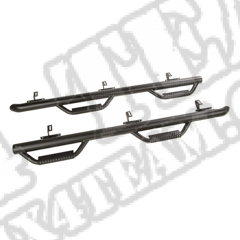 Progi Spartan Nerf Bars, ze stopniami; 07-18 Jeep Wrangler JKU, 4 drzwiowy