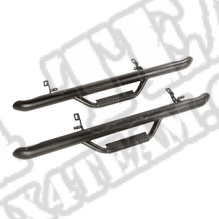 Progi Spartan Nerf Bars, ze stopniami; 12-11 Jeep Wrangler JK, 2 drzwiowy
