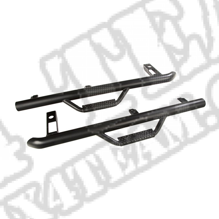 Progi Spartan Nerf Bars, czarna tekstura; 97-06 Jeep Wrangler TJ