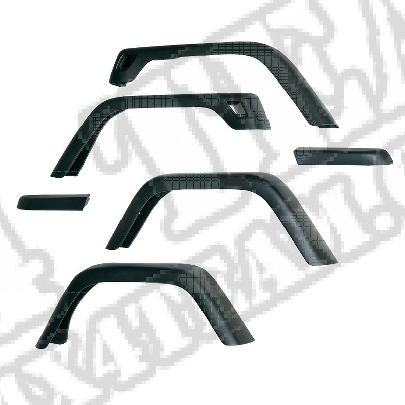 Zestaw nakładek błotników 7" 97-06 Jeep Wrangler bez el.mocujących