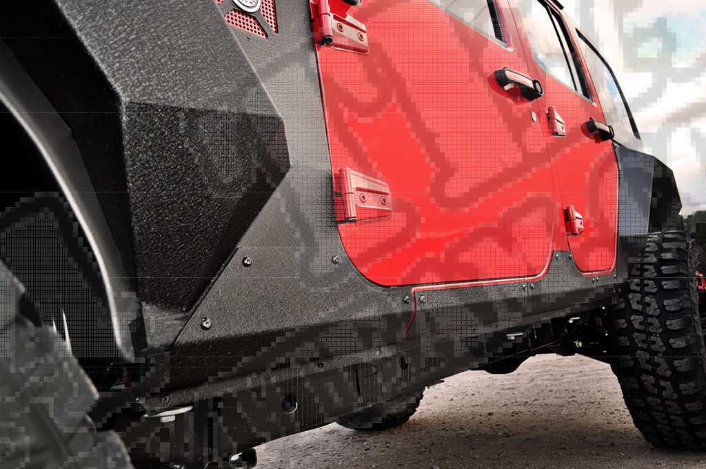 Osłony boczne XHD Armor 07-17 Jeep Wrangler Unlimited JKU