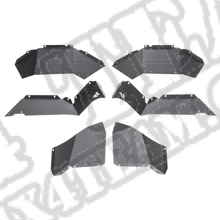 Tylne nadkola aluminiowe, czarne; 18-20 Jeep Wrangler JL