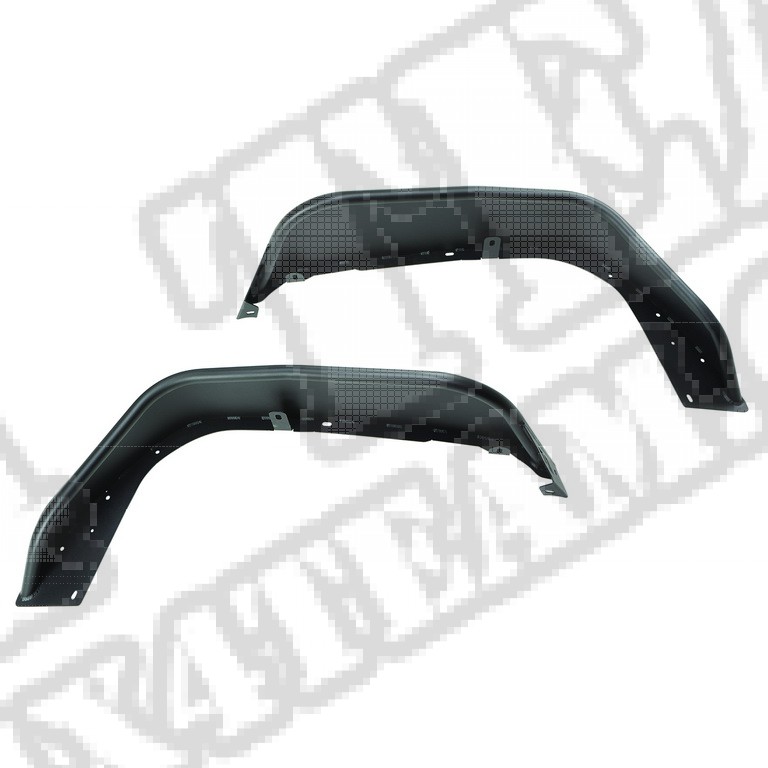 Przednie stalowe błotniki HD Tube Fenders; 18-19 Jeep Wrangler JL